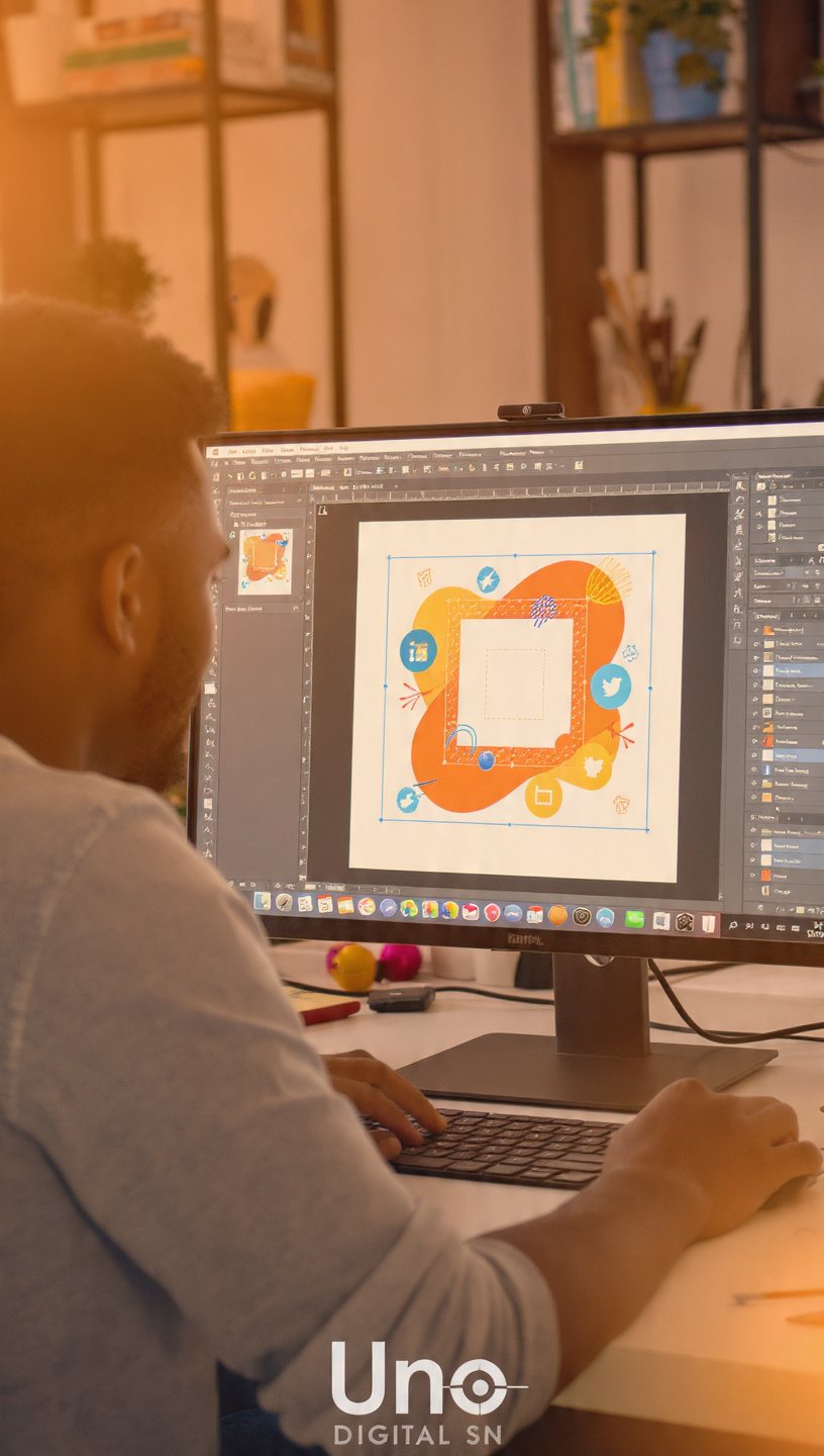 un graphiste africain concentr est en train